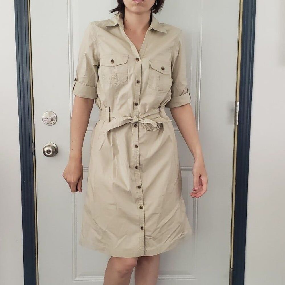 Sonoma Khaki Cotton Dress
